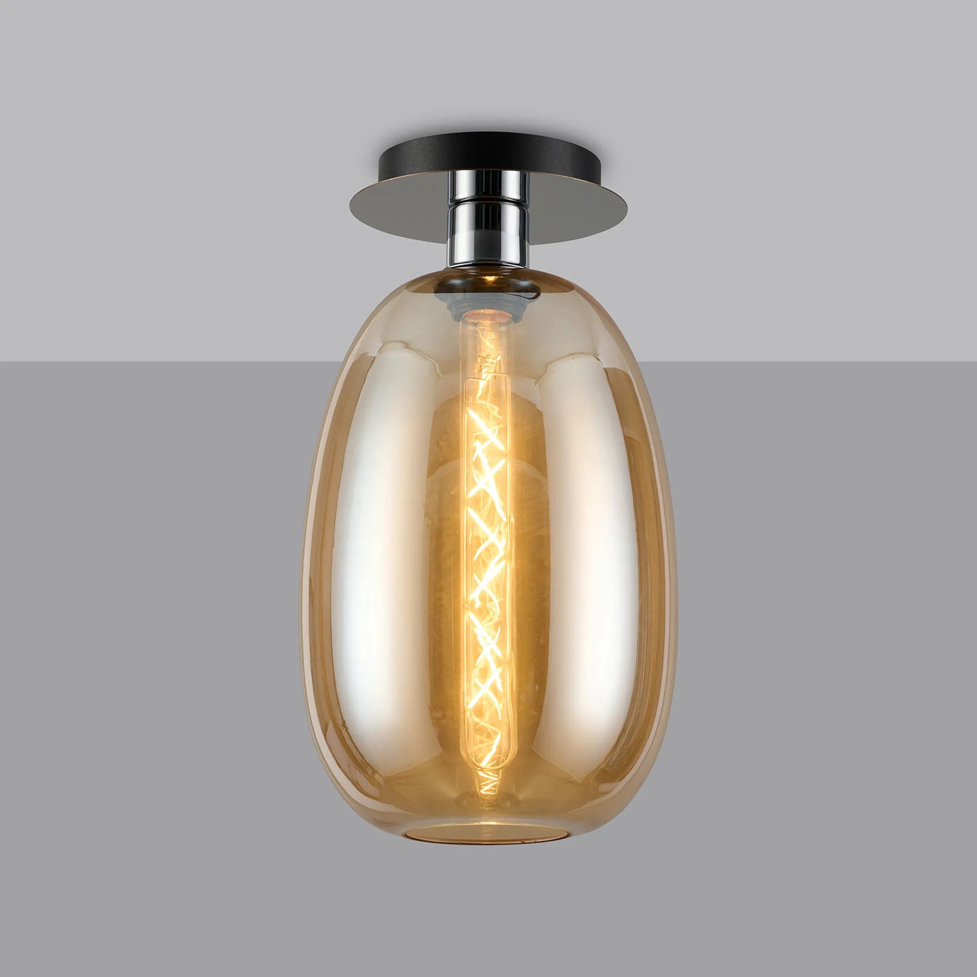 Lori Polished Chrome Ceiling Lights Deco Flush Fittings